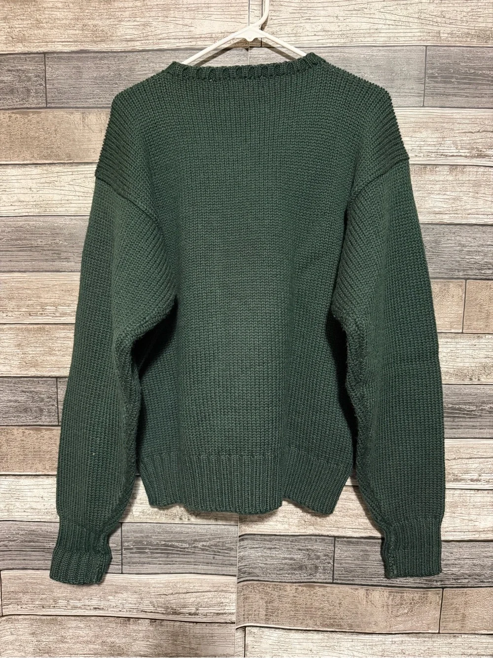 Vtg Polo Ralph Lauren 100% Wool Heavyweight Sweater Men’s L Green Pullover